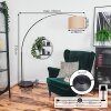 Soungou Stehleuchte 38 cm Chrom, Schwarz, 1-flammig