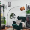 Cando Bogenleuchte 35 cm Chrom, Schwarz, 1-flammig