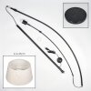 Bassagoda Stehleuchte 45 cm Chrom, Schwarz, 1-flammig
