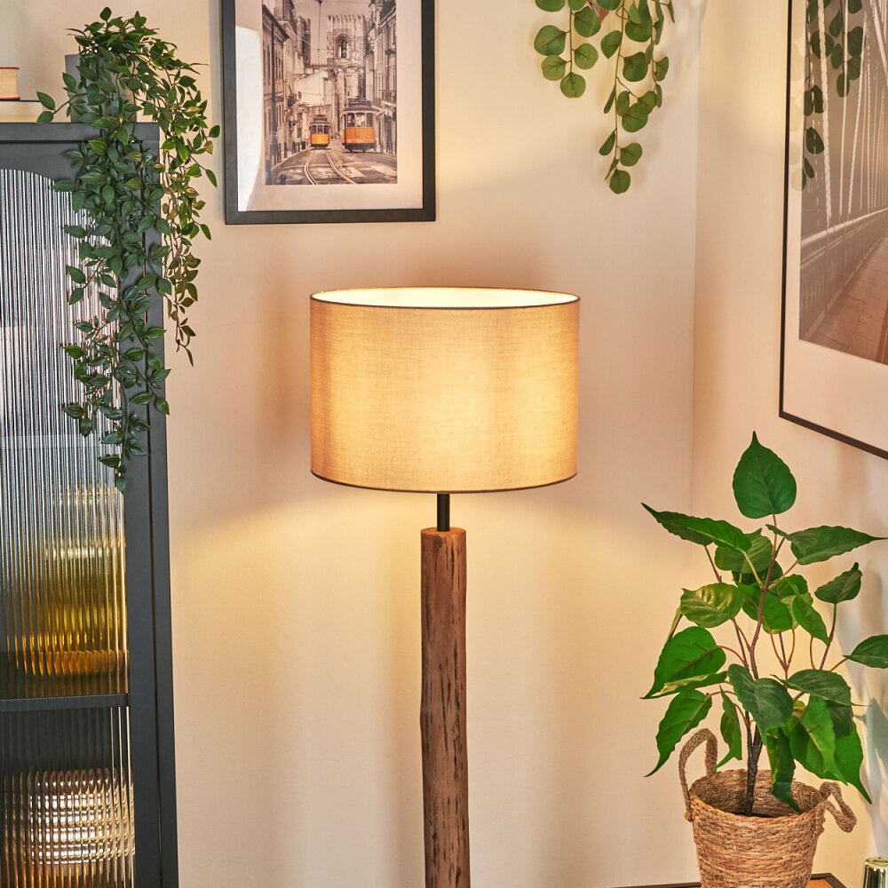 Soungou Stehleuchte 38 cm Naturfarben, Schwarz, 1-flammig