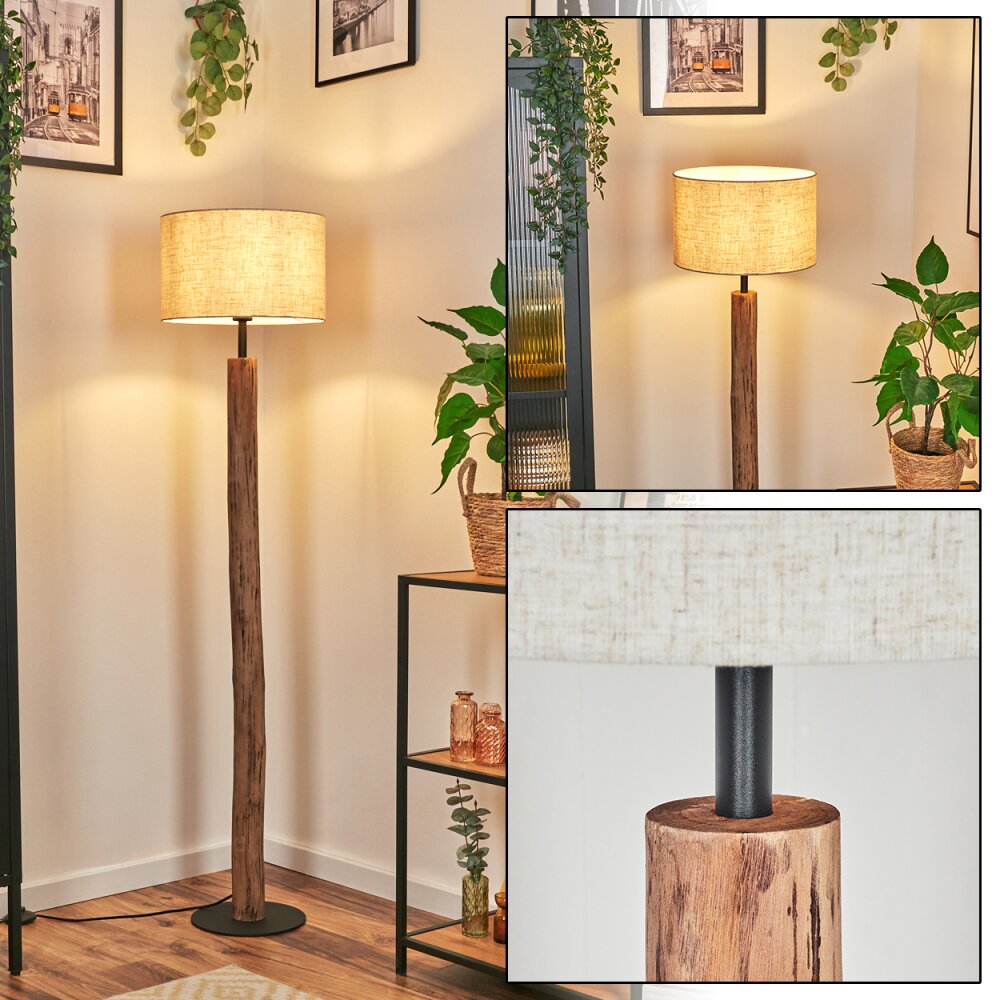 Bassagoda Stehleuchte 35 cm Naturfarben, Schwarz, 1-flammig main product photo