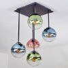 Gastor Deckenleuchte Glas 15 cm Blau, Grün, Klar, Kupferfarben, 5-flammig