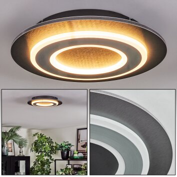 Lidor Deckenleuchte LED Schwarz, 1-flammig