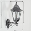 Lignac Außenwandleuchte Schwarz, Silber, 1-flammig