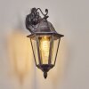 Lignac Außenwandleuchte Schwarz, Silber, 1-flammig