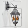 Lignac Außenwandleuchte Schwarz, Silber, 1-flammig