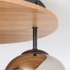 Ripoll Deckenleuchte Glas 15 cm Naturfarben, Schwarz, 3-flammig