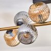 Ripoll Deckenleuchte Glas 15 cm Gold, Schwarz, 10-flammig