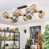 Ripoll Deckenleuchte Glas 15 cm Gold, Schwarz, 10-flammig