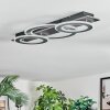 Lidor Deckenleuchte LED Chrom, Schwarz, 1-flammig