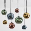 Ripoll Hängeleuchte Glas 15 cm, 20 cm, 25 cm Blau, Gold, Grün, Kupferfarben, 8-flammig