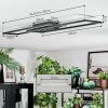 Manor Deckenleuchte LED Schwarz, 1-flammig, Fernbedienung