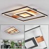 Hadel Deckenleuchte LED Holzoptik, Schwarz, 1-flammig