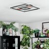 Hadel Deckenleuchte LED Holzoptik, Schwarz, 1-flammig