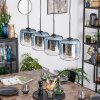 Lauden Hängeleuchte Glas 20 cm Blau, Klar, 4-flammig