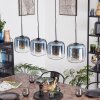 Lauden Hängeleuchte Glas 20 cm Blau, Klar, 4-flammig