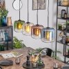 Lauden Hängeleuchte Glas 20 cm Bernsteinfarben, Blau, Grün, Klar, Kupferfarben, 4-flammig