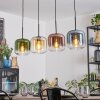 Lauden Hängeleuchte Glas 20 cm Bernsteinfarben, Blau, Grün, Klar, Kupferfarben, 4-flammig