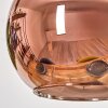 Koyoto Pendelleuchte Glas 15 cm Naturfarben, Schwarz, 5-flammig