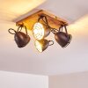 Malix Deckenleuchte Braun, Schwarz, 4-flammig