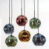 Ripoll Hängeleuchte Glas 25 cm Blau, Gold, Grün, Kupferfarben, 6-flammig