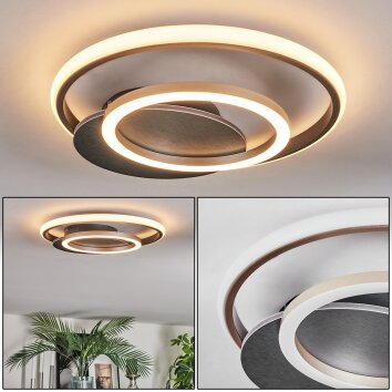 Lynor Deckenleuchte LED Anthrazit, Schwarz, 1-flammig
