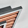 Meron Deckenleuchte LED Holzoptik, Schwarz, 1-flammig