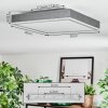 Salmi Deckenpanel LED Grau, Silber, 1-flammig