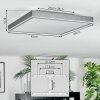Salmi Deckenpanel LED Grau, Silber, 1-flammig