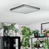 Salmi Deckenpanel LED Grau, Silber, 1-flammig, Fernbedienung