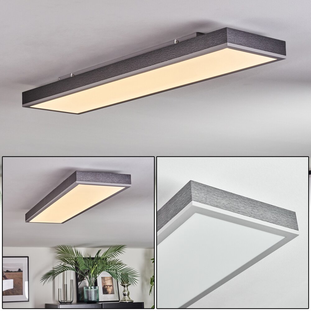 Salmi Deckenpanel LED Grau, Silber, 1-flammig main product photo