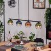 Koyoto Pendelleuchte Glas 15 cm Blau, Grün, Klar, Kupferfarben, 4-flammig