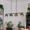 Koyoto Pendelleuchte Glas 15 cm Blau, Grün, Klar, Kupferfarben, 4-flammig