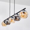 Ripoll Pendelleuchte Glas 15 cm Bernsteinfarben, Rauchfarben, 5-flammig