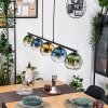 Koyoto Pendelleuchte Glas 15 cm Blau, Gold, Grün, Klar, 5-flammig