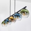 Koyoto Pendelleuchte Glas 15 cm Blau, Gold, Grün, Klar, 5-flammig