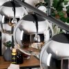 Gastor Pendelleuchte Glas 15 cm Chrom, Klar, Rauchfarben, 5-flammig