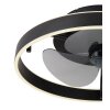 Globo Conway Deckenventilator LED Schwarz, 1-flammig, Fernbedienung
