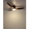 Globo Armando Deckenventilator LED Holz dunkel, Naturfarben, 1-flammig, Fernbedienung