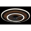 Globo Trevino Deckenventilator LED Naturfarben, Schwarz, 1-flammig, Fernbedienung