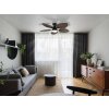 Globo Elise Deckenventilator LED Naturfarben, Schwarz, 1-flammig, Fernbedienung