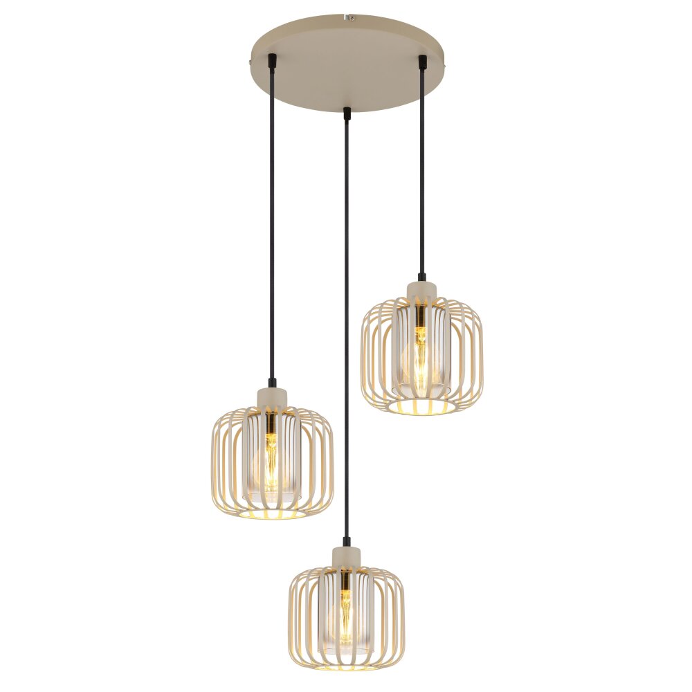 Globo Alfred Hängeleuchte Sandfarben, 3-flammig main product photo