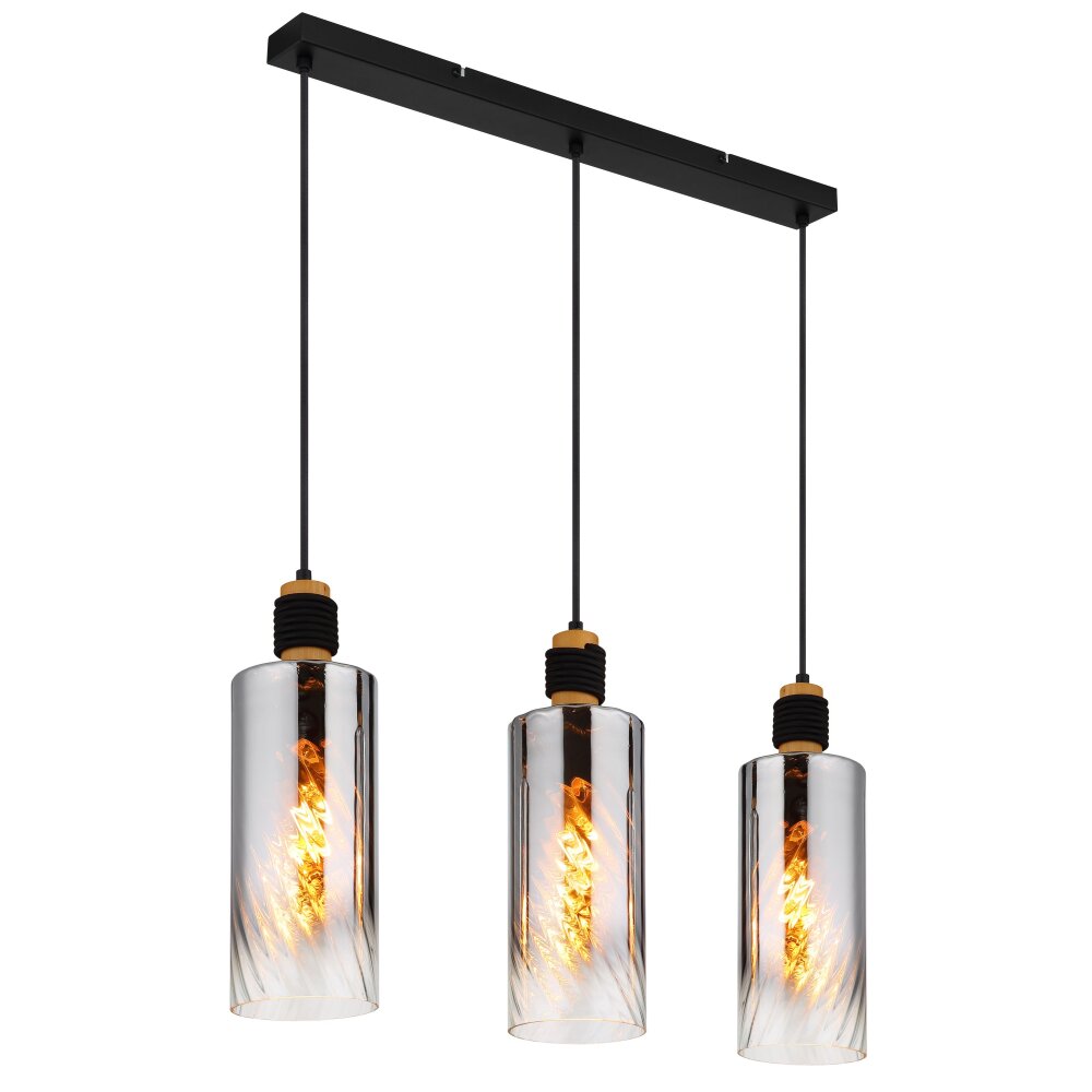 Globo Osborne Hängeleuchte Braun, Schwarz, 3-flammig main product photo