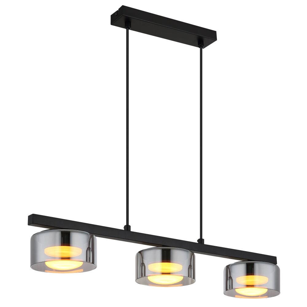 Globo Higgins Hängeleuchte Schwarz, 3-flammig main product photo