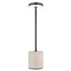 Globo Polina Tischleuchte LED Chrom, Grau, Schwarz, 1-flammig