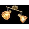 Globo Zachery Deckenleuchte Messing, 2-flammig