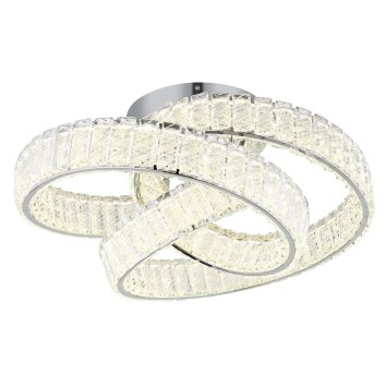Globo Mucky Deckenleuchte LED Chrom, 1-flammig, Fernbedienung