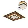 Globo Woody Deckenleuchte LED Naturfarben, Schwarz, 1-flammig
