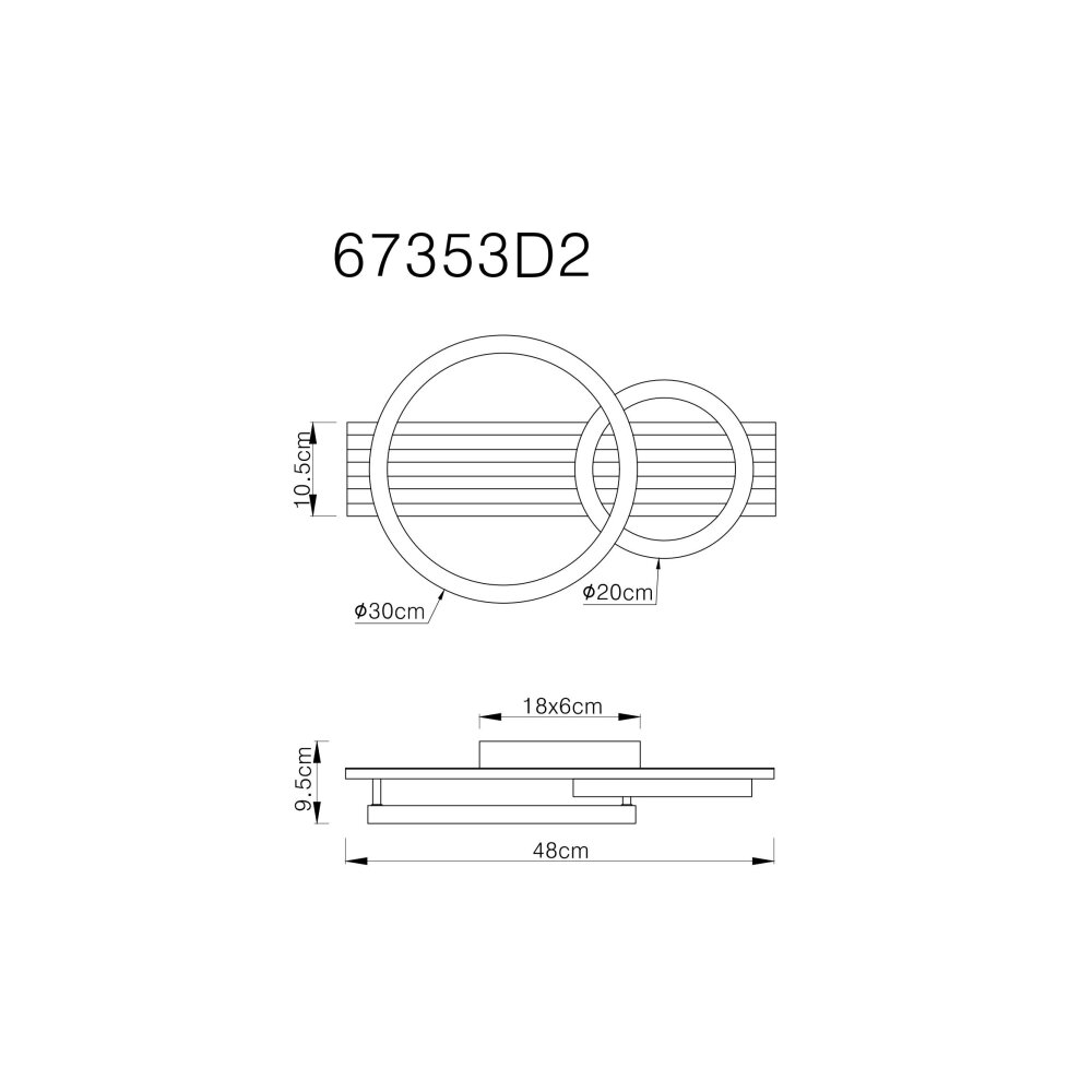 Globo Tisha Deckenleuchte LED Naturfarben, Schwarz, 1-flammig