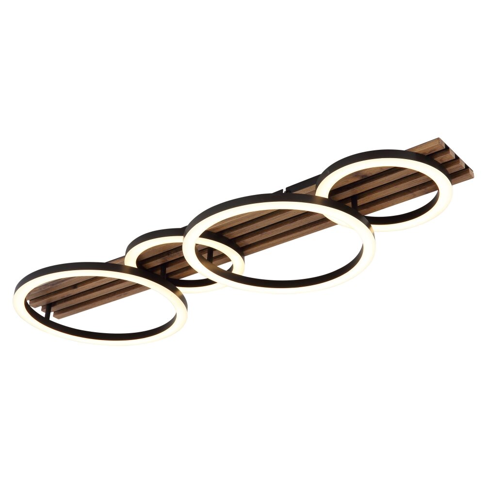 Globo Tisha Deckenleuchte LED Naturfarben, Schwarz, 1-flammig main product photo